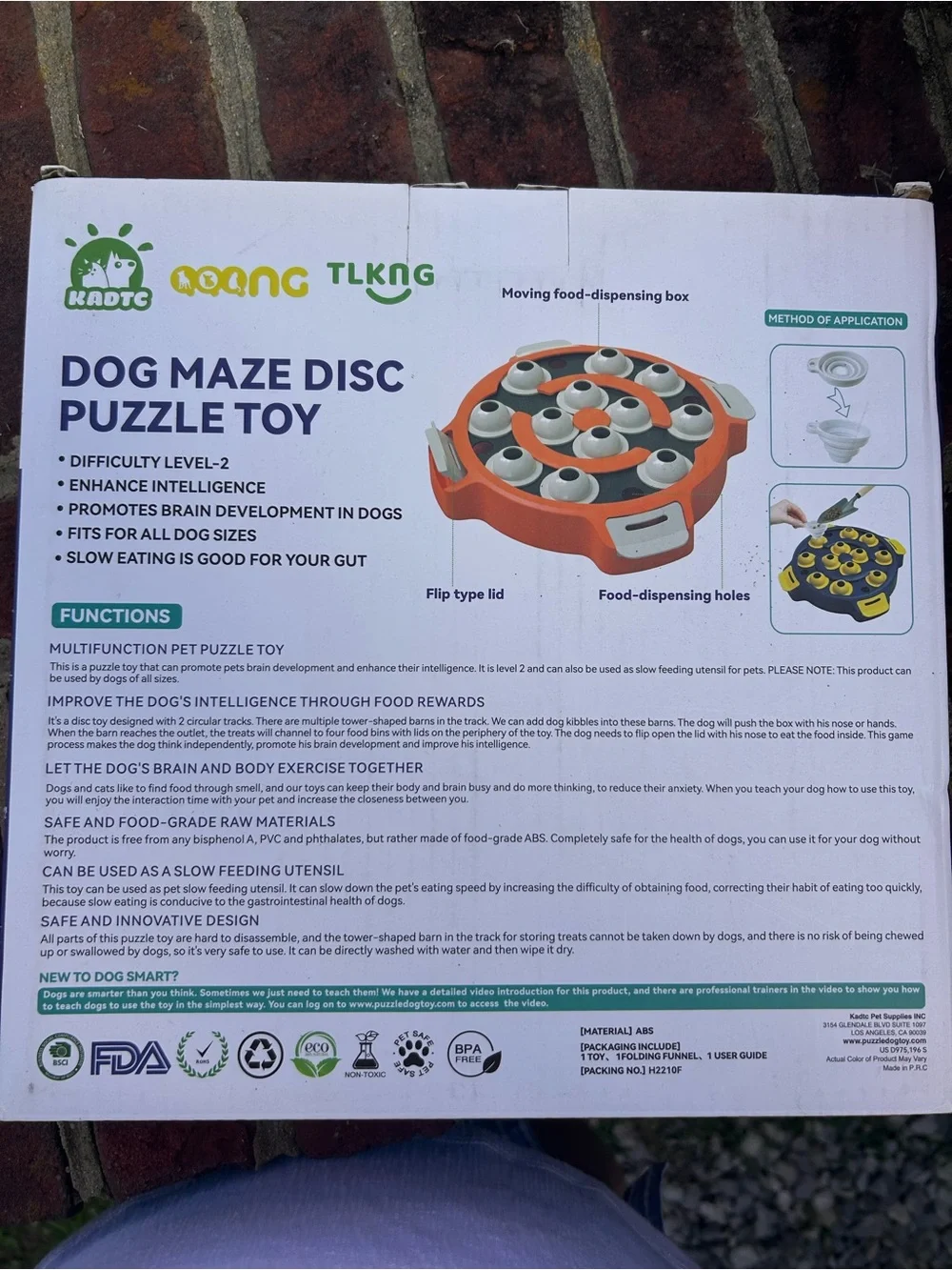 Dog Maze Disc Puzzle Toy - Yellow & Dark Blue - KADTC